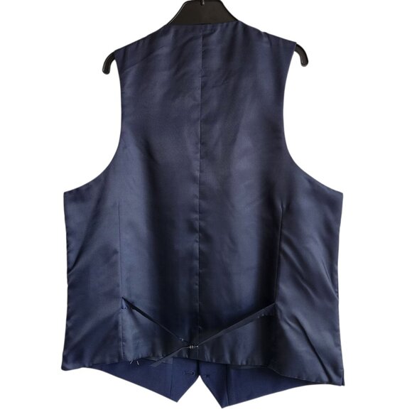 Size 18 Boys Vest Navy Blue Wedding Ringbearer Jos A Bank Kids Polyester Nwt New - Picture 3 of 17